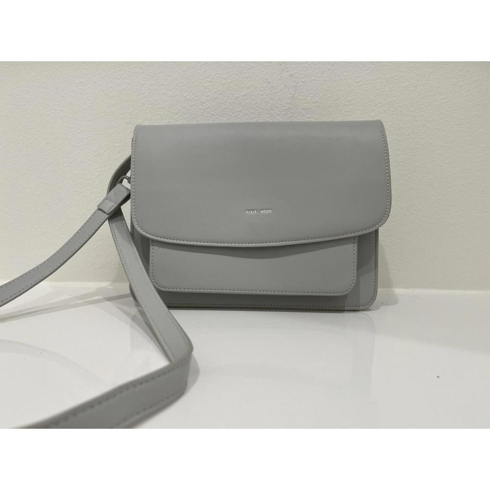 Pixie Mood Vegan Leather Zoe Small Crossbody Shoulder Bag Purse Handbag Grey EUC